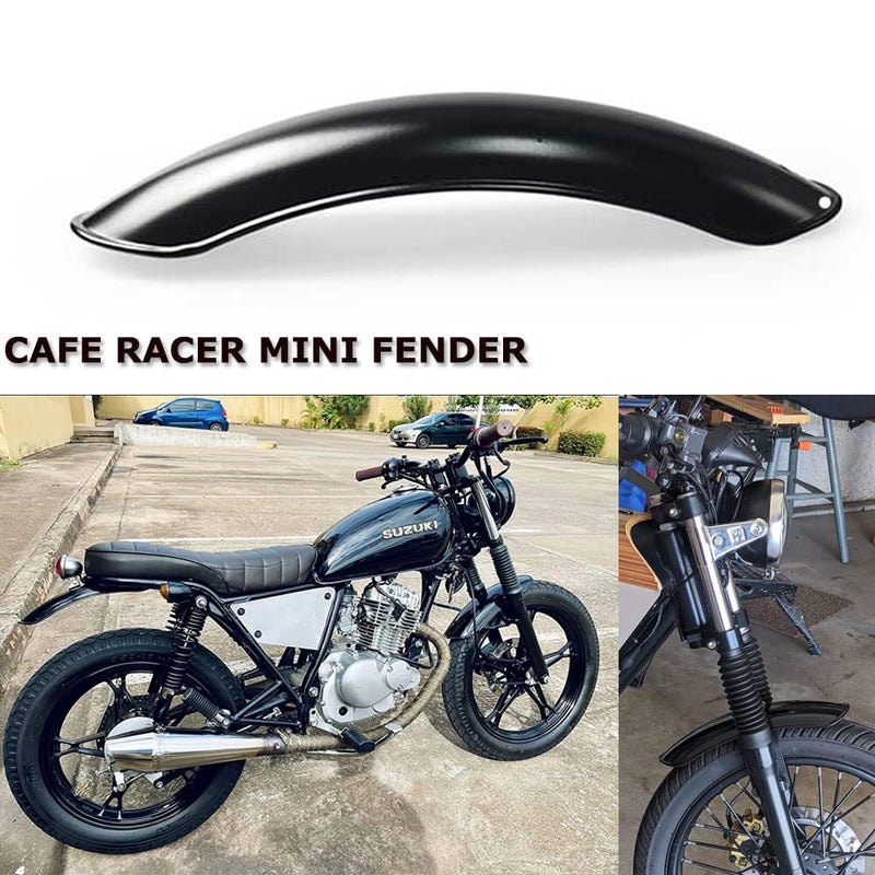 DKMOTORK 0061 Black Cafe Racer Motorcycle Front Fender Mud Guard - Image 2